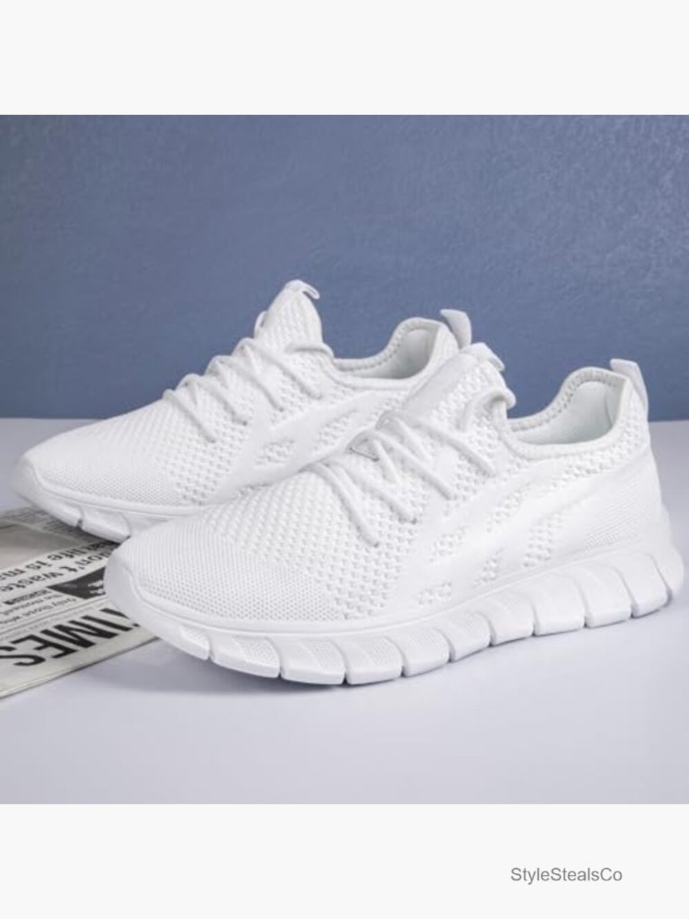 Women's Slip On Sneakers Athletic Walking Running Shoes Lightweight Breathable - Picture 6 of 7